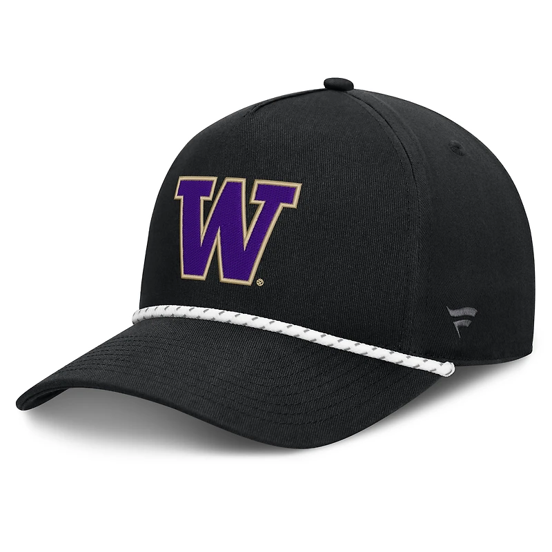 Men's Fanatics Black Washington Huskies Undertone Rope Adjustable Hat