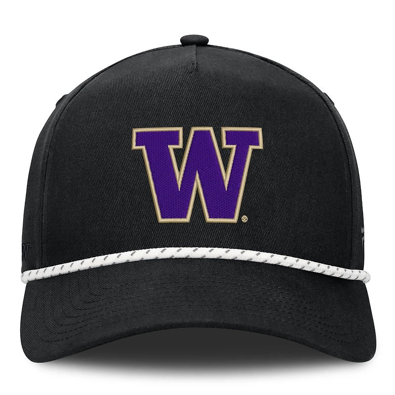 Casquette ajustable Fanatics noire Washington Huskies Undertone à corde pour homme