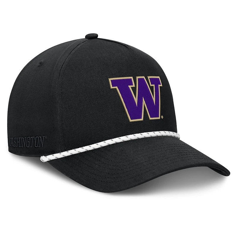 Men's Fanatics Black Washington Huskies Undertone Rope Adjustable Hat