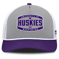 Men's Fanatics Gray/Purple Washington Huskies Course Foam-Front Adjustable Trucker Hat