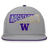 Casquette snapback grise Fanatics pour homme des Washington Huskies