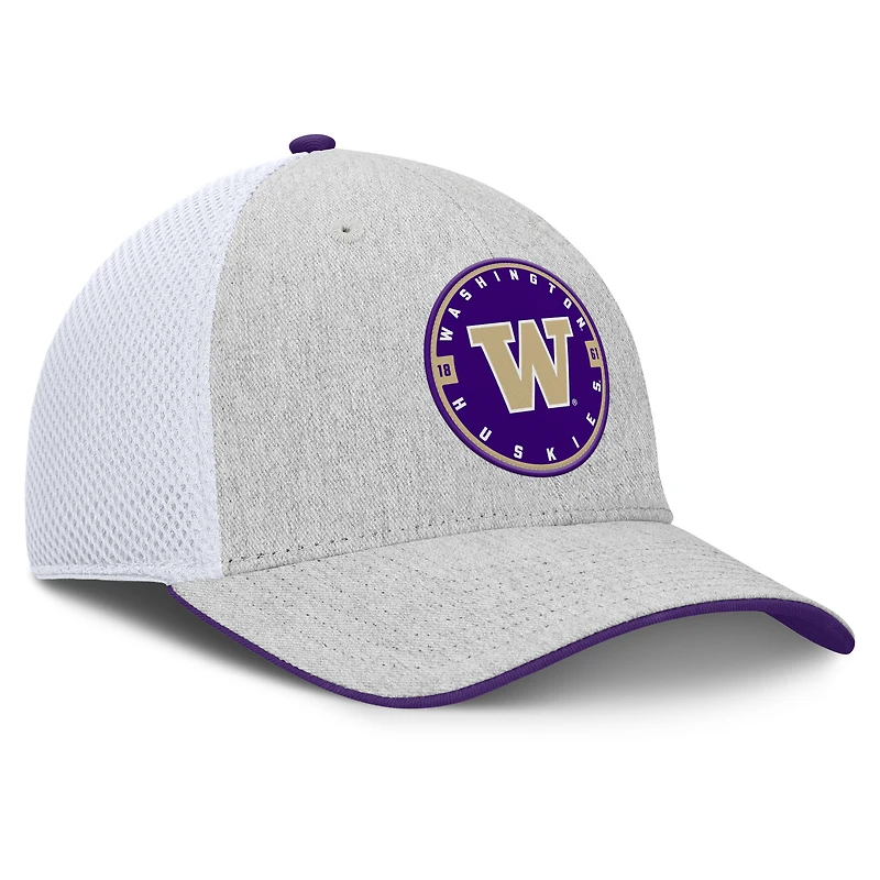 Casquette Trigger Flex gris chiné pour homme des Washington Huskies
