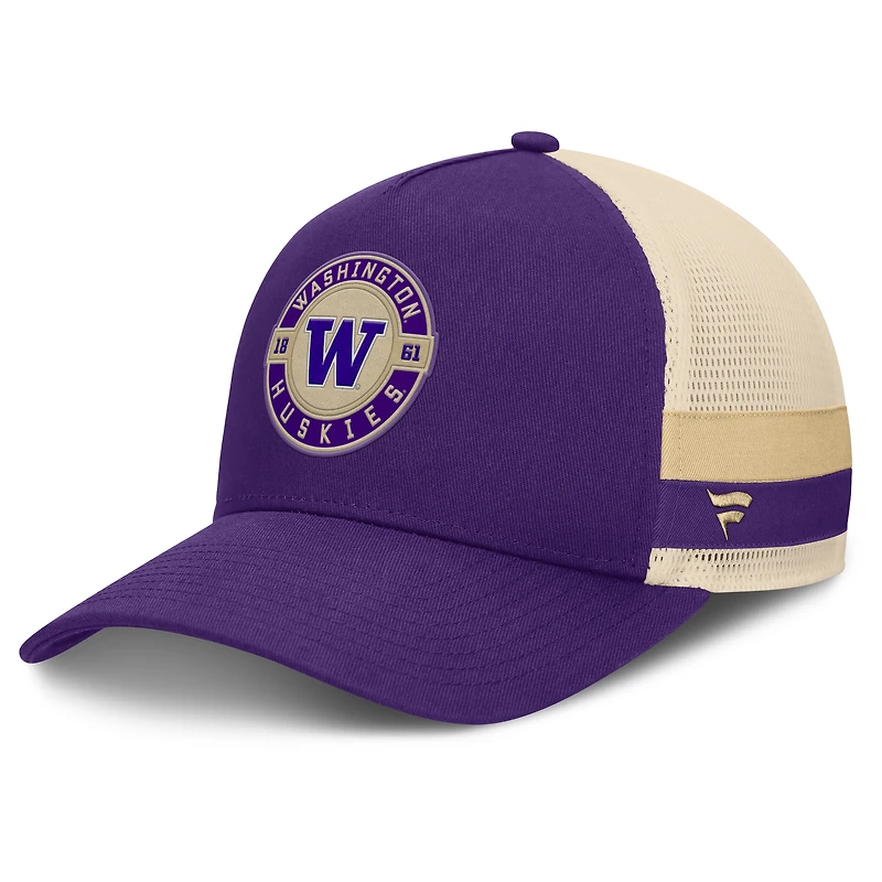Casquette camionneur ajustable Prestige violette des Washington Huskies Fanatics pour homme