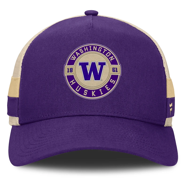 Casquette camionneur ajustable Prestige violette des Washington Huskies Fanatics pour homme