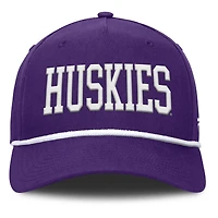 Casquette ajustable en corde pour hommes Fanatics Purple Washington Huskies