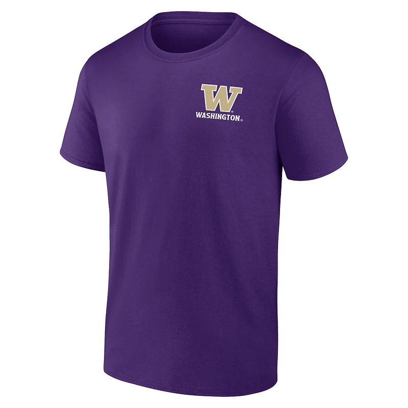 T-shirt violet Staycation Fanatics pour hommes des Huskies de Washington