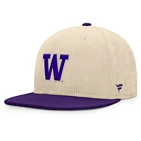 Casquette snapback de receveur Fanatics Tan pour hommes des Washington Huskies