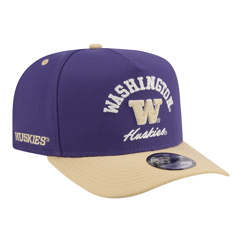 Men's New Era  Purple/Gold Washington Huskies Two-Tone Arched 9FIFTY Snapback Hat