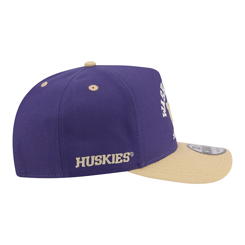 Men's New Era  Purple/Gold Washington Huskies Two-Tone Arched 9FIFTY Snapback Hat
