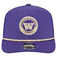 Casquette extensible à boutons-pression COOLERA 9SEVENTY en corde violette des Washington Huskies de New Era pour homme