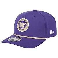 Casquette extensible à boutons-pression COOLERA 9SEVENTY en corde violette des Washington Huskies de New Era pour homme
