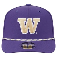 Casquette extensible à boutons-pression New Era pour homme, motif Game Day Multi-Rope 9SEVENTY violet des Washington Huskies