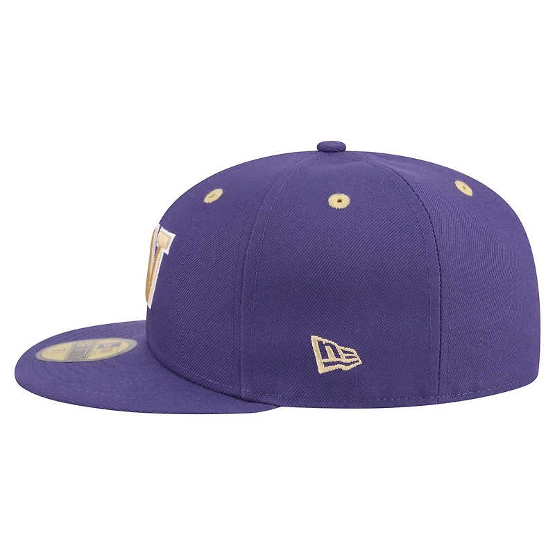 Casquette de baseball ajustée New Era violette Washington Huskies On-Field pour homme