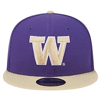Men's New Era Purple Washington Huskies Two-Tone 9FIFTY Snapback Hat