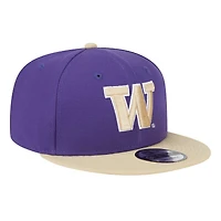 Men's New Era Purple Washington Huskies Two-Tone 9FIFTY Snapback Hat