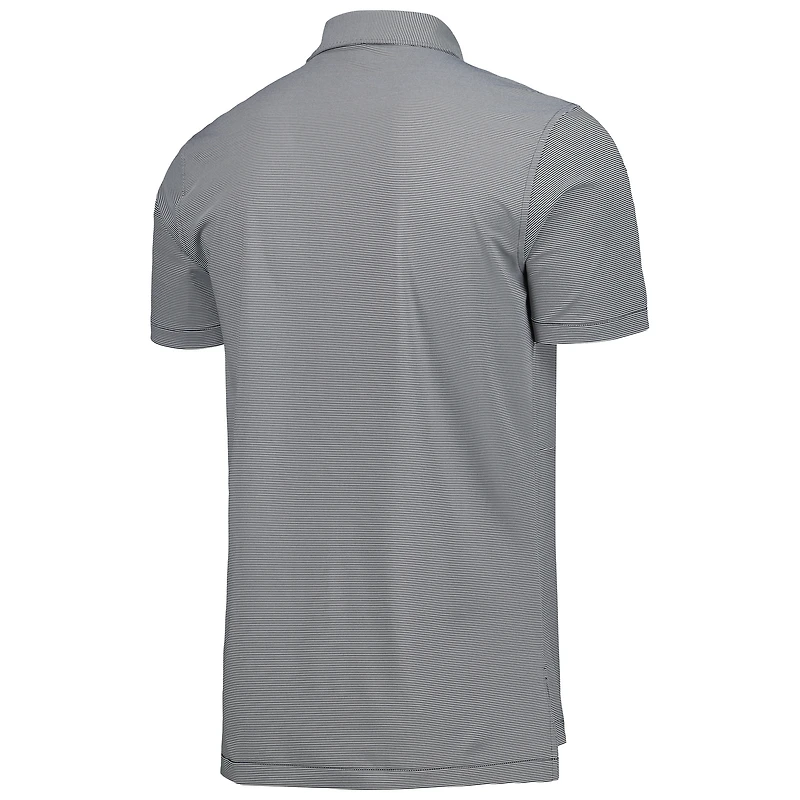 Polo en jersey rayé Performance Peter Millar Washington Huskies Jubilee pour homme, noir/blanc