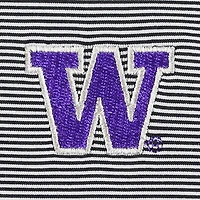 Polo en jersey rayé Performance Peter Millar Washington Huskies Jubilee pour homme, noir/blanc