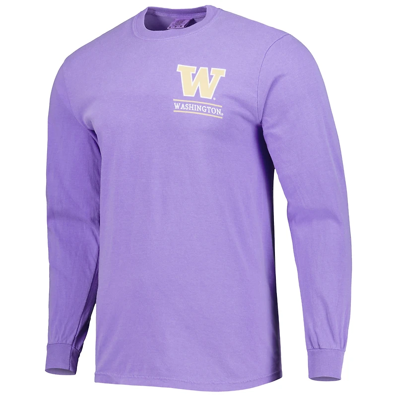 T-shirt à manches longues violet Washington Huskies Circle Campus Scene pour homme