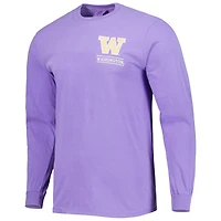 T-shirt à manches longues violet Washington Huskies Circle Campus Scene pour homme