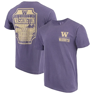 T-shirt pour homme Washington Huskies Comfort Colors Campus Icon violet