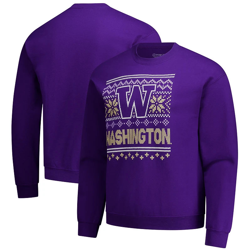 Men's  Purple Washington Huskies Holiday Fleece Sweatshirt