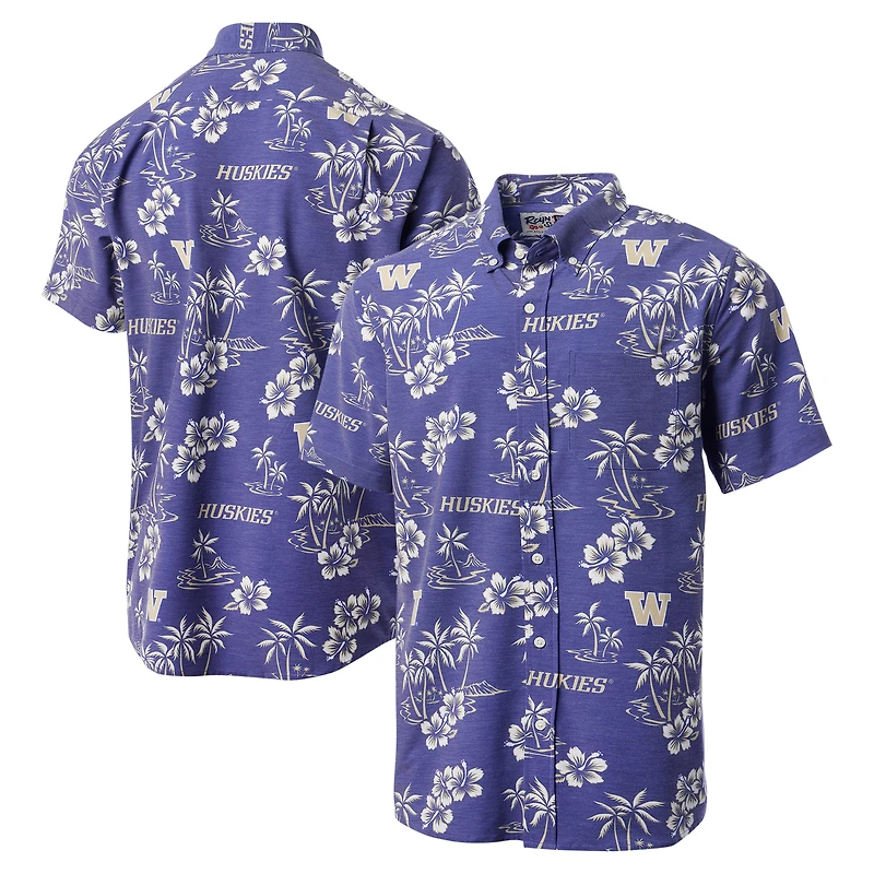 Chemise boutonnée classique pour homme Reyn Spooner Purple Washington Huskies