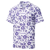 Men's Reyn Spooner White Washington Huskies Performance Polo