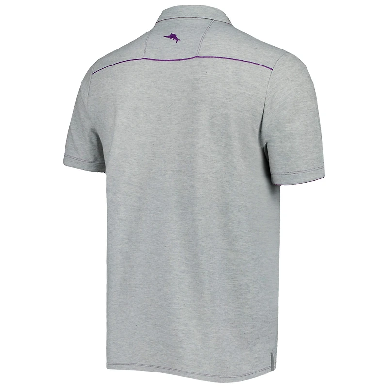 Polo Tommy Bahama gris chiné Washington Huskies IslandZone Tailgater pour homme
