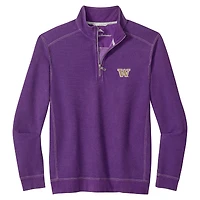 Veste mi-zippée Tommy Bahama violette pour homme des Washington Huskies de Montego Bay