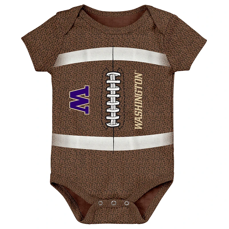 Newborn Outerstuff Brown Washington Huskies Football Bodysuit