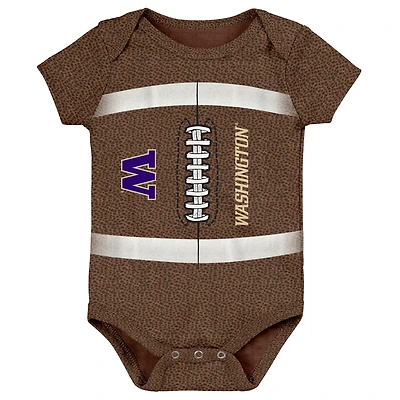 Newborn Outerstuff Brown Washington Huskies Football Bodysuit