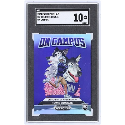 Rome Odunze Washington Huskies 2024 Panini Prizm Draft Picks On Campus #OC-ROE SGC Authenticated 10 Rookie Card