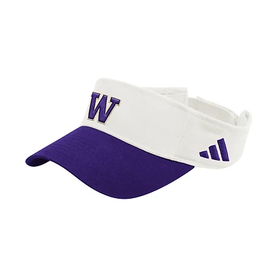 Unisex adidas  White Washington Huskies Dugout Adjustable Visor