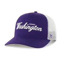 Casquette ajustable unisexe « 47 Purple Washington Huskies Contemporary Basics Foundation Trucker Hitch »