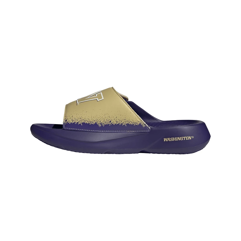 Sandales unisexes adidas violettes Washington Huskies Lightblaze Slide