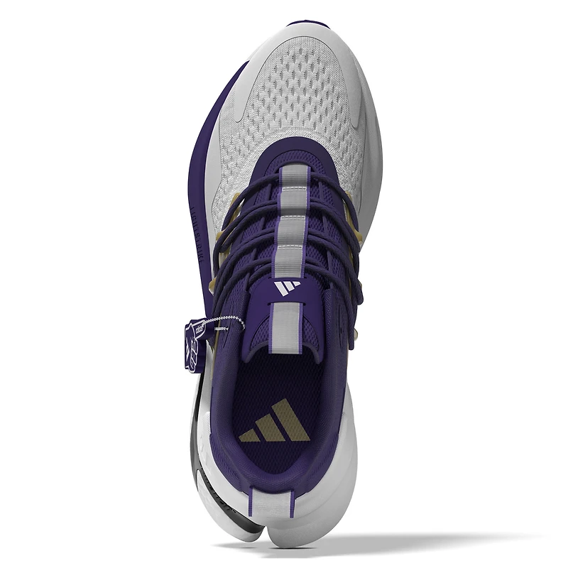 Chaussures unisexes adidas AlphaBoost V2 Washington Huskies blanches/violettes