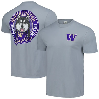 T-shirt unisexe gris Washington Huskies Hyper Local Malamute Circle