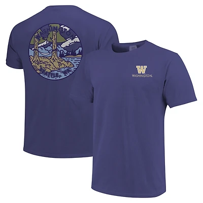 T-shirt unisexe violet Washington Huskies Scenic Comfort Colors