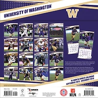 Calendrier mural 2026 des Washington Huskies (12 po x 12 po)
