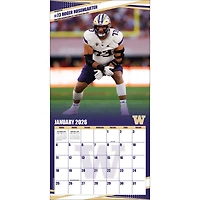 Calendrier mural 2026 des Washington Huskies (12 po x 12 po)