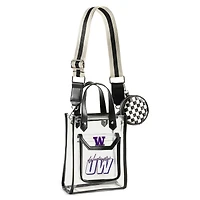 WEAR by Erin Andrews Washington Huskies Clear Stadium Crossbody Purse with Coin Pouch