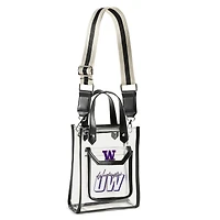 WEAR by Erin Andrews Washington Huskies Clear Stadium Crossbody Purse with Coin Pouch