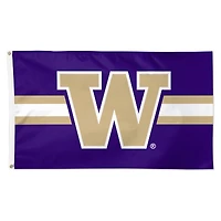 WinCraft Washington Huskies Drapeau simple face de luxe à rayures horizontales 3 pi x 5 pi