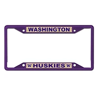 Cadre de plaque d'immatriculation WinCraft Washington Huskies chromé