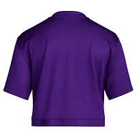 Women's adidas Purple Washington Huskies Salute to Service Cropped T-Shirt
