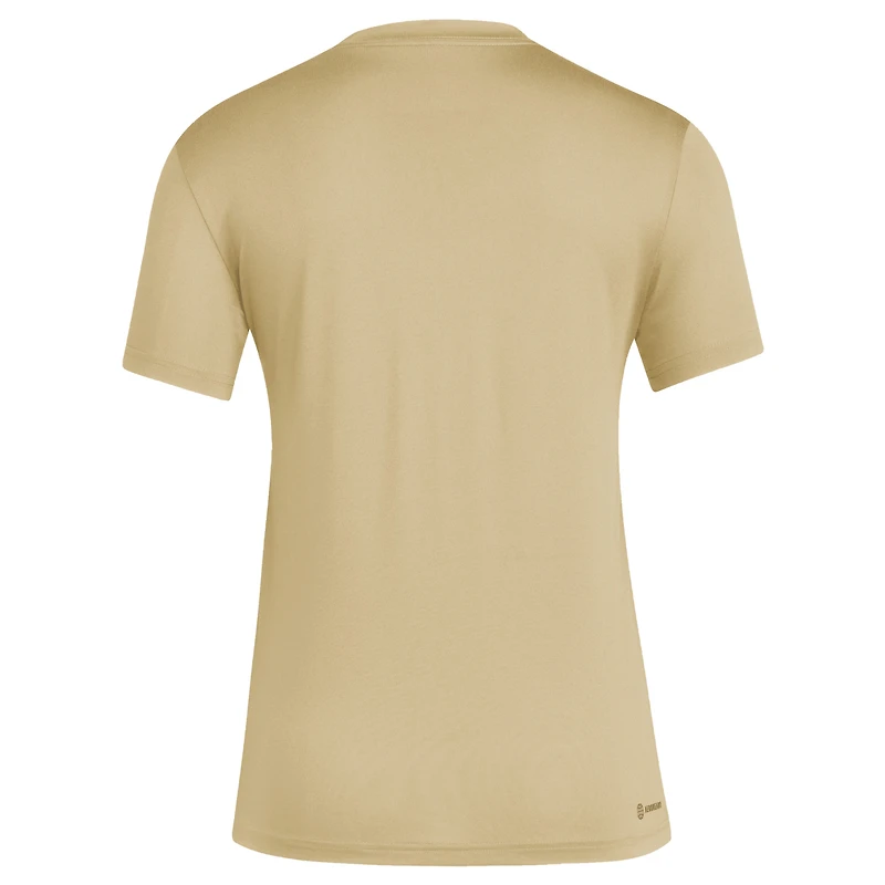 Women's adidas Tan Washington Huskies Salute to Service AEROREADY T-Shirt