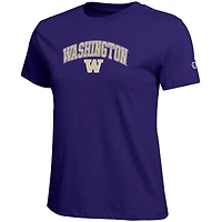 Women's Champion  Purple Washington Huskies Arched Over Logo T-Shirt