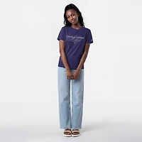 T-shirt de style vie violet champion des Washington Huskies pour femmes