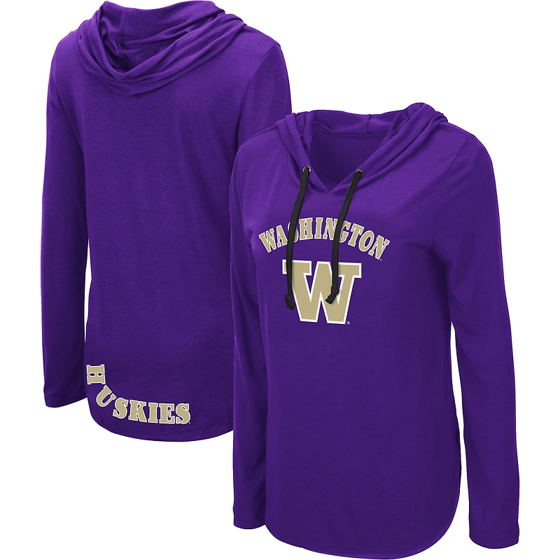 Colosseum Purple Washington Huskies My Lover T-shirt à capuche léger manches longues pour femme