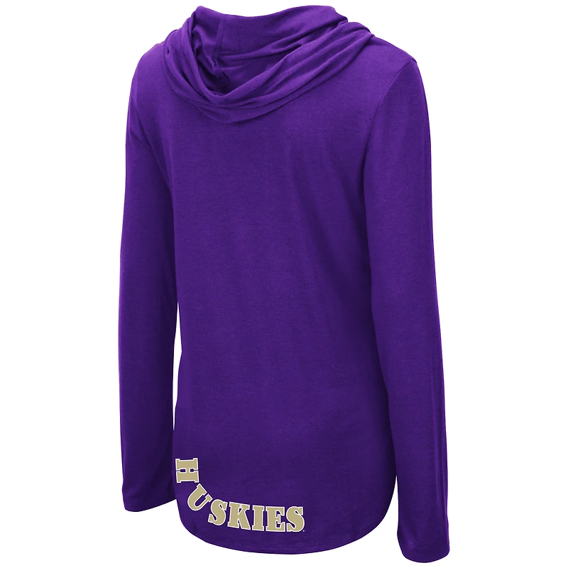 Colosseum Purple Washington Huskies My Lover T-shirt à capuche léger manches longues pour femme
